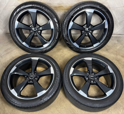 20" Genuine Audi Q5 5 Spoke Black Edition Rotor S Line Tyres Alloy Wheels Alloys
