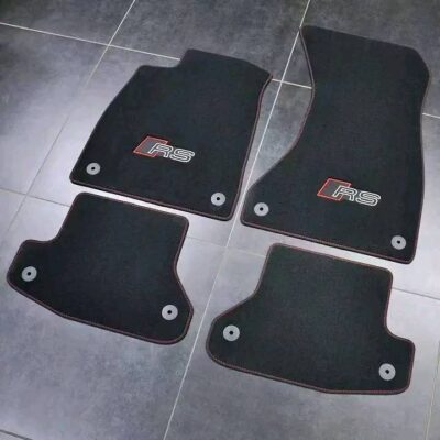 Audi RS5 B9 2018-2021 Floor Mats With RS Logo And Red Stitching
