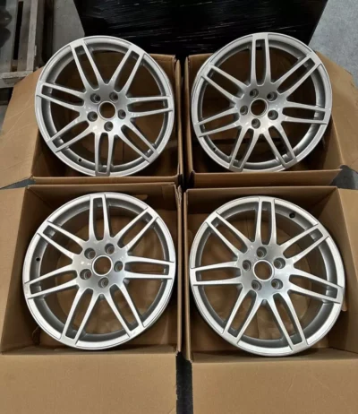 Genuine Audi A3 A4 8P S-Line Silver 18" Inch 7 Double Spoke Wheels