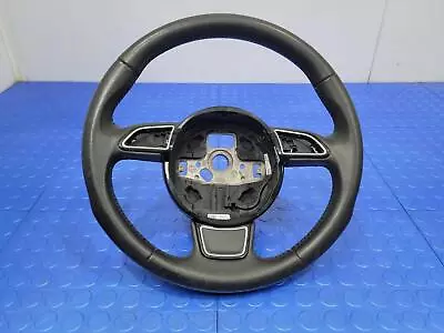 2015-2016 Audi A3 Steering Wheel Black Leather Without Paddle Shift OEM